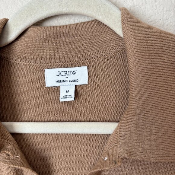 J. Crew Merino Wool Blend Long Sleeve Pullover Sweater Polo - Picture 3 of 10